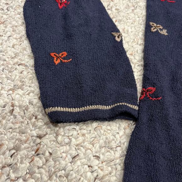 Christopher & Banks Hand Embroidered Fall Leaves Cardigan Sweater Sz XL Silk - Picture 3 of 6